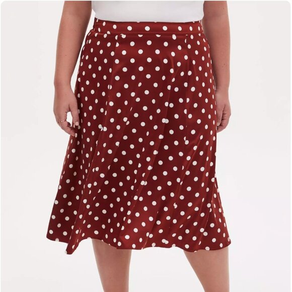 Torrid MIDI SATIN SLIP SKIRT - Picture 2 of 15